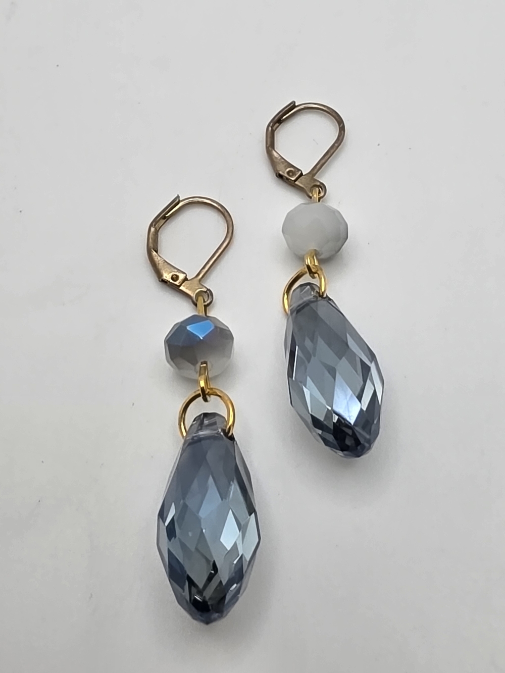 Chunky Teardrop Crystal Earrings